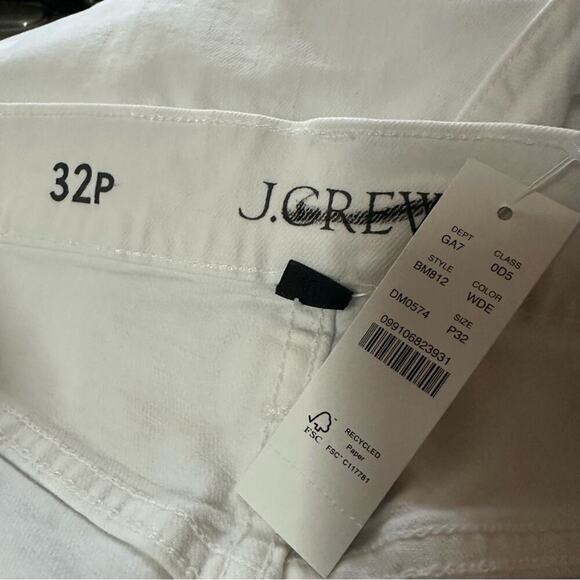 J. Crew‎ Petite Five Pocket Wide Leg Jean in White Wash Size 32P BM812 New - Picture 14 of 15
